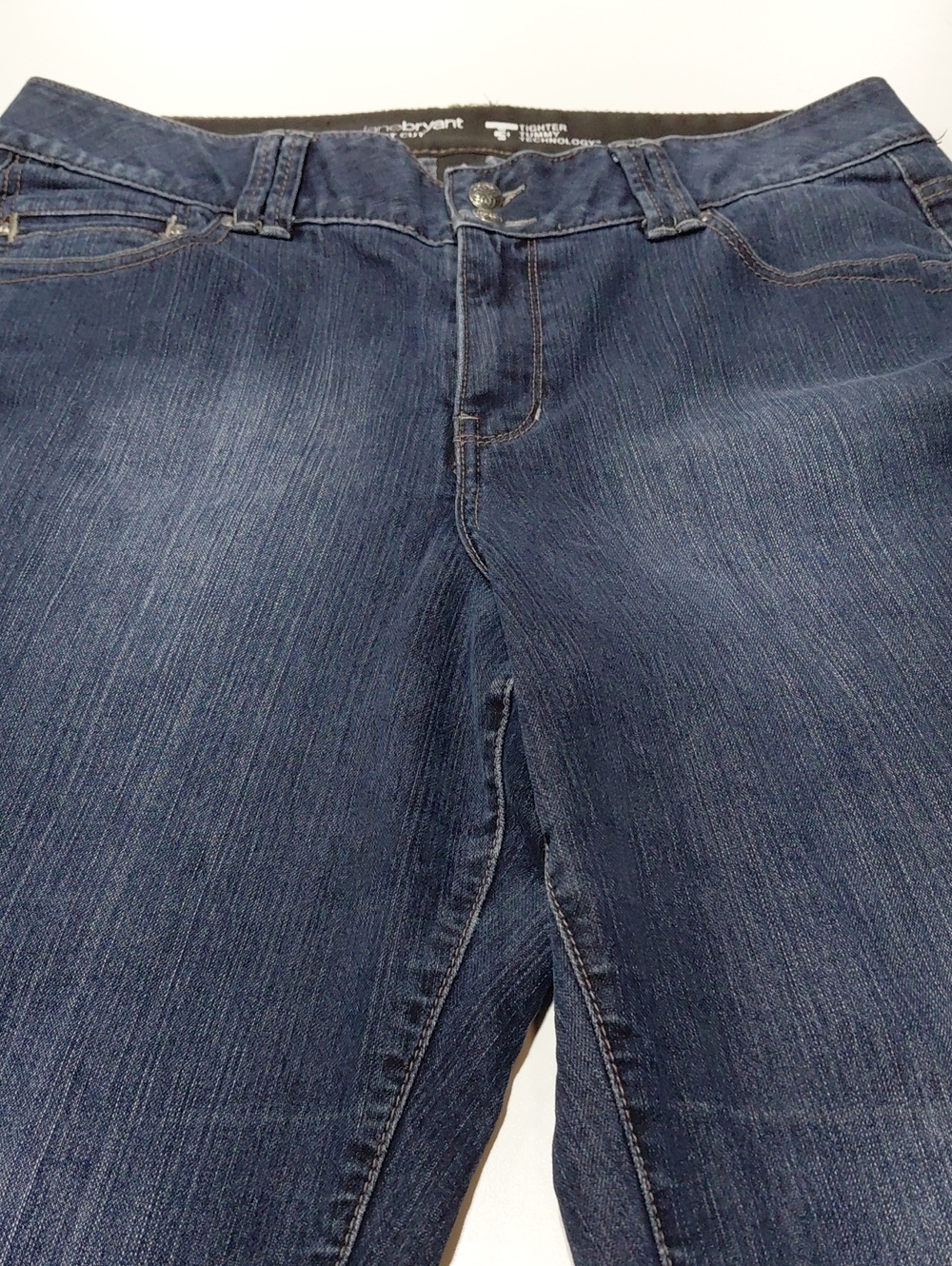 LANE BRYANT Women's Tighter Tummy Technology Bootcut Blue Jeans Size 18